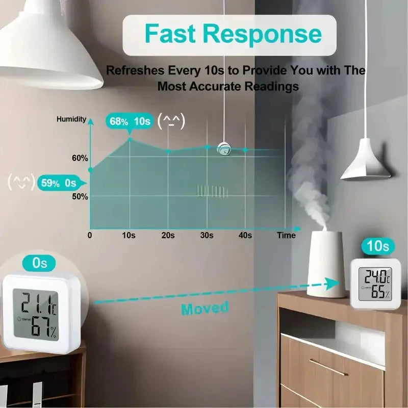 Indoor Mini Temperature and Humidity Meter Digital Display
